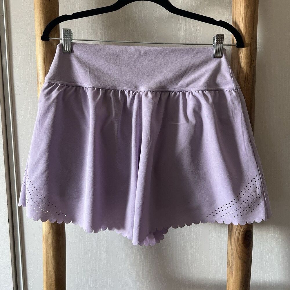 Yogalicious Lux Lightshow Flutter Skort Women’s Purple XL Yoga Stretch Waist